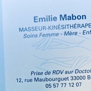 Émilie MABON Bordeaux, , Portage Physiologique
